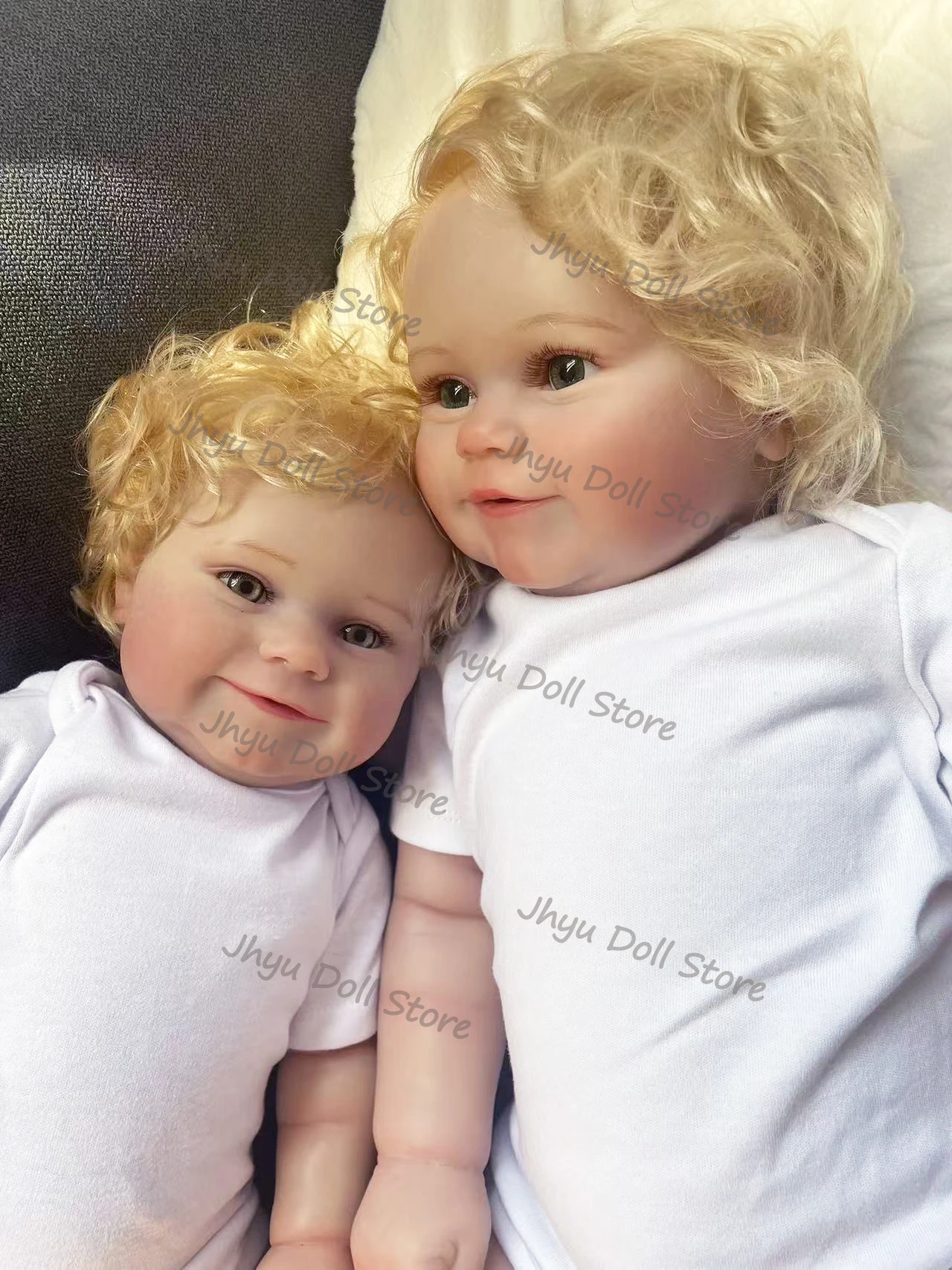 48/60 سنتيمتر مادي في عيون خضراء تولد من جديد دمية لينة محبوب الجسم نابض بالحياة طبقات متعددة اللوحة ثلاثية الأبعاد الجلد مرئية الأوردة اليد الجذر الشعر