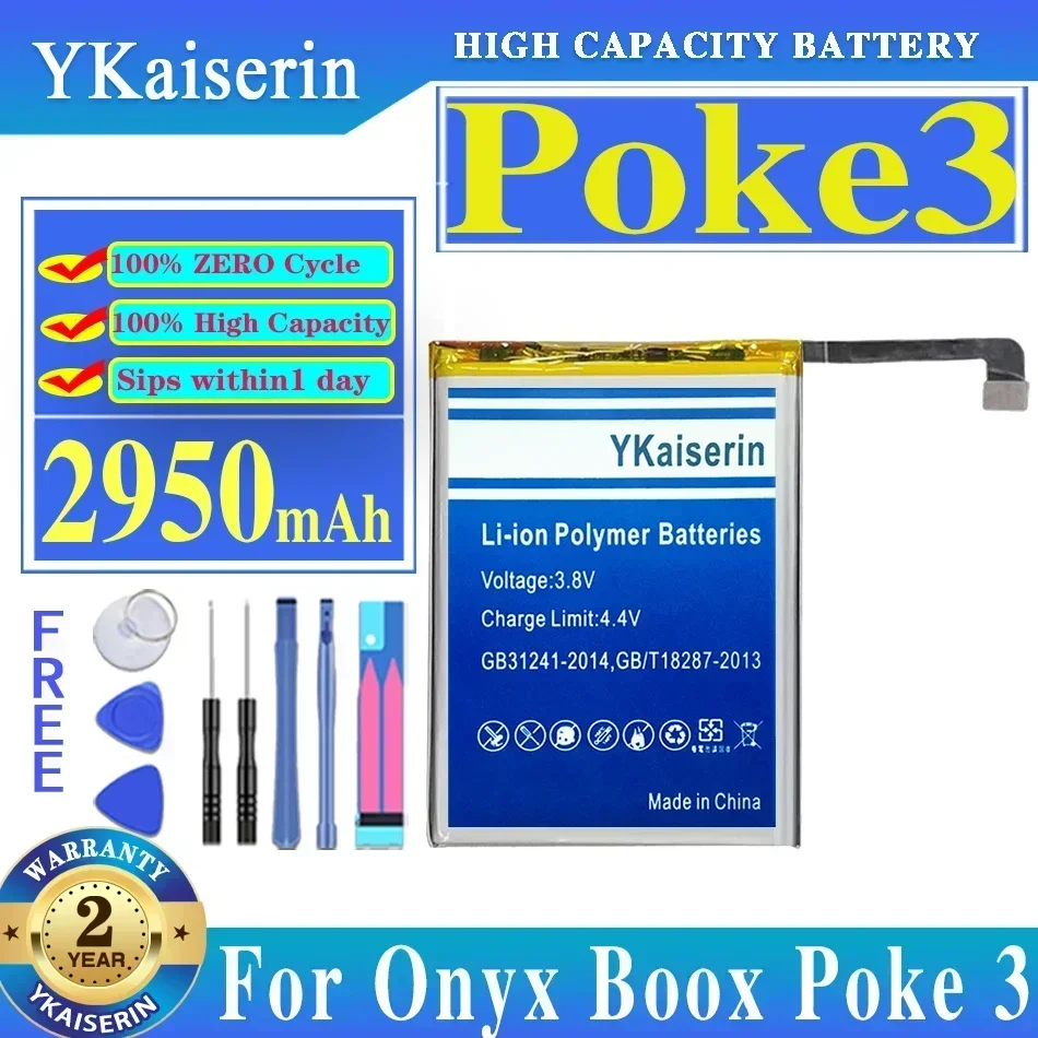 YKaiserin Battery Poke2 Poke3 for Onyx Boox Poke 2 Poke 3 high quality battery batterij