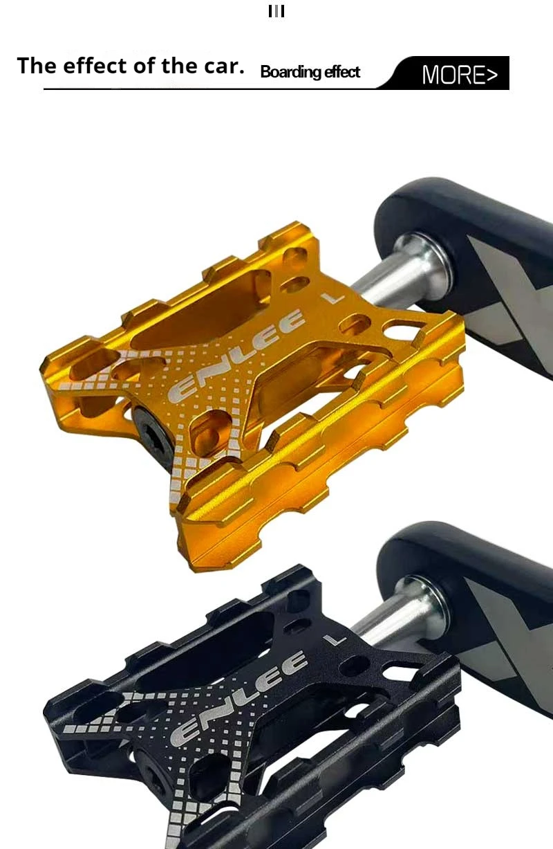 ENLEE Klappbare Fahrradpedale Mountainbike Rennrad Lagerpedale Ultraleichte Pedale aus Aluminiumlegierung Reitzubehör – Detail 7