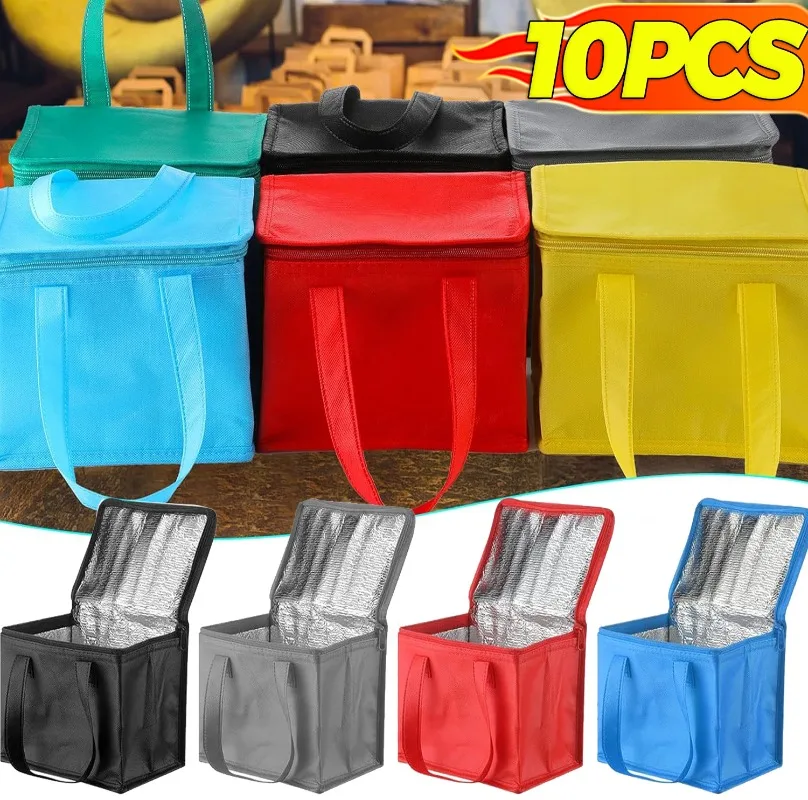 

Portable Cooler Bag Camping Picnic Folding Insulation Ice Pack Food Thermal Bag Drink Carrier Insulated Bags Lunch Delivery Bag