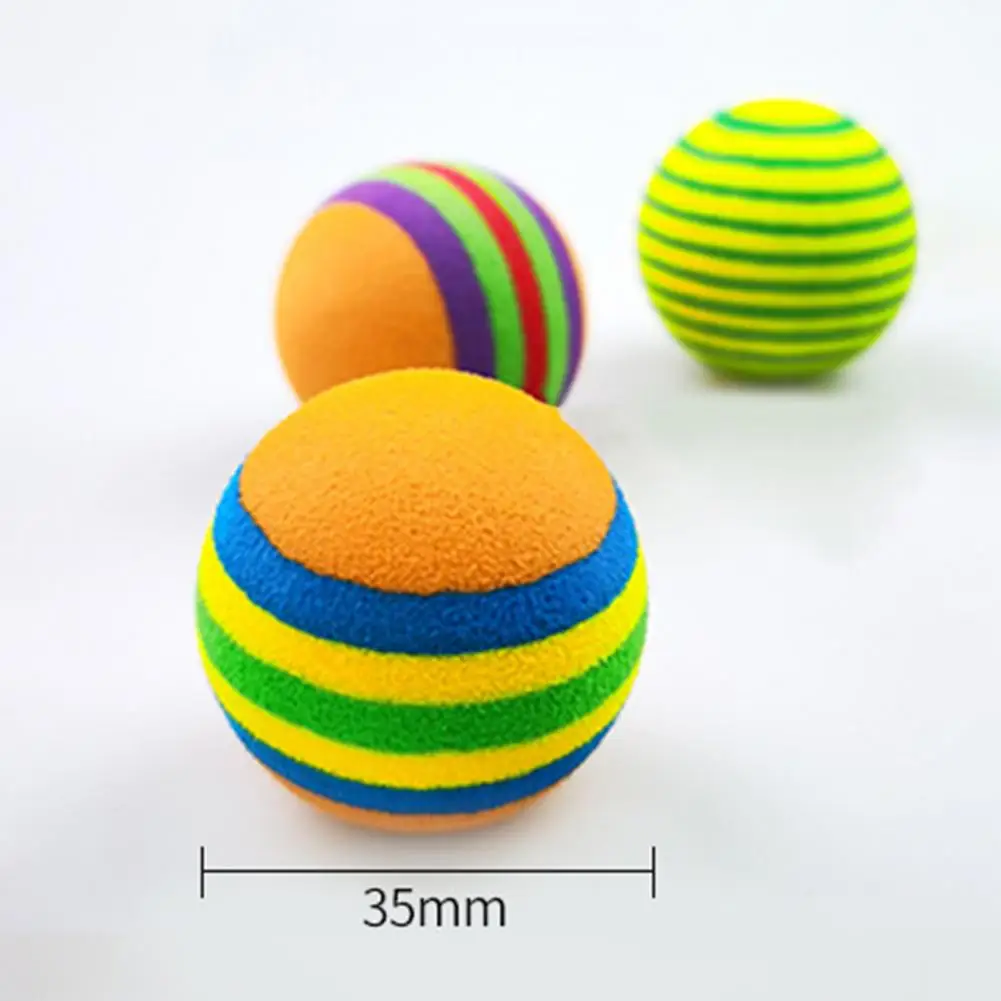 10Pcs Rainbow Stripe Foam Sponge Multi-purpose Golf Foam Ball Golf Balls Swing Practice Training Aids Ball Golf Accessories