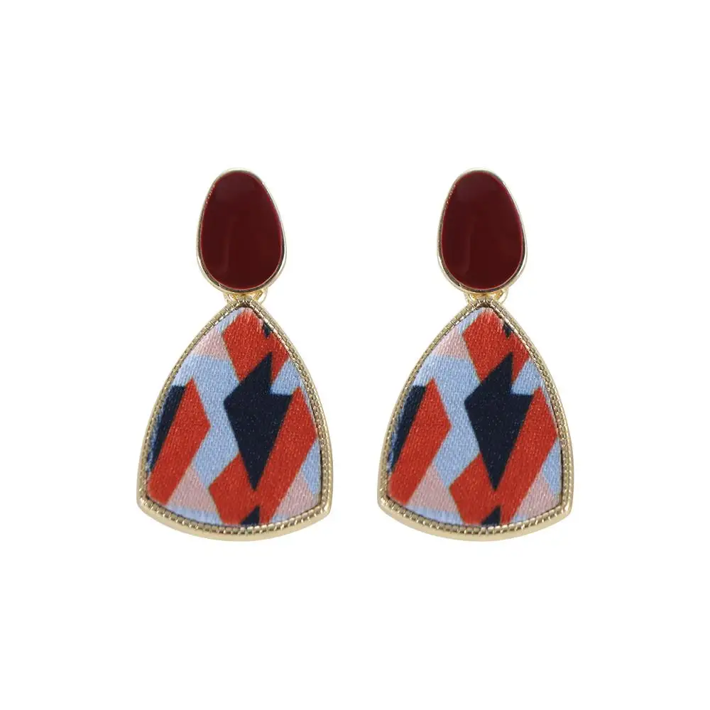 Wine Red Light Luxury Pearl Ear Studs Retro High Grade Geometric Earring Minority Design Elegant Baroque Stud Earrings Girl