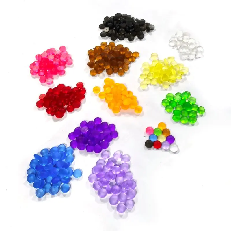 

10 Pieces/Bag 2025 New Arrival Colorful Acrylic 14mm Pool Jump and Break Cue Tips Radius Pool Billiard Cue Tips Accessories