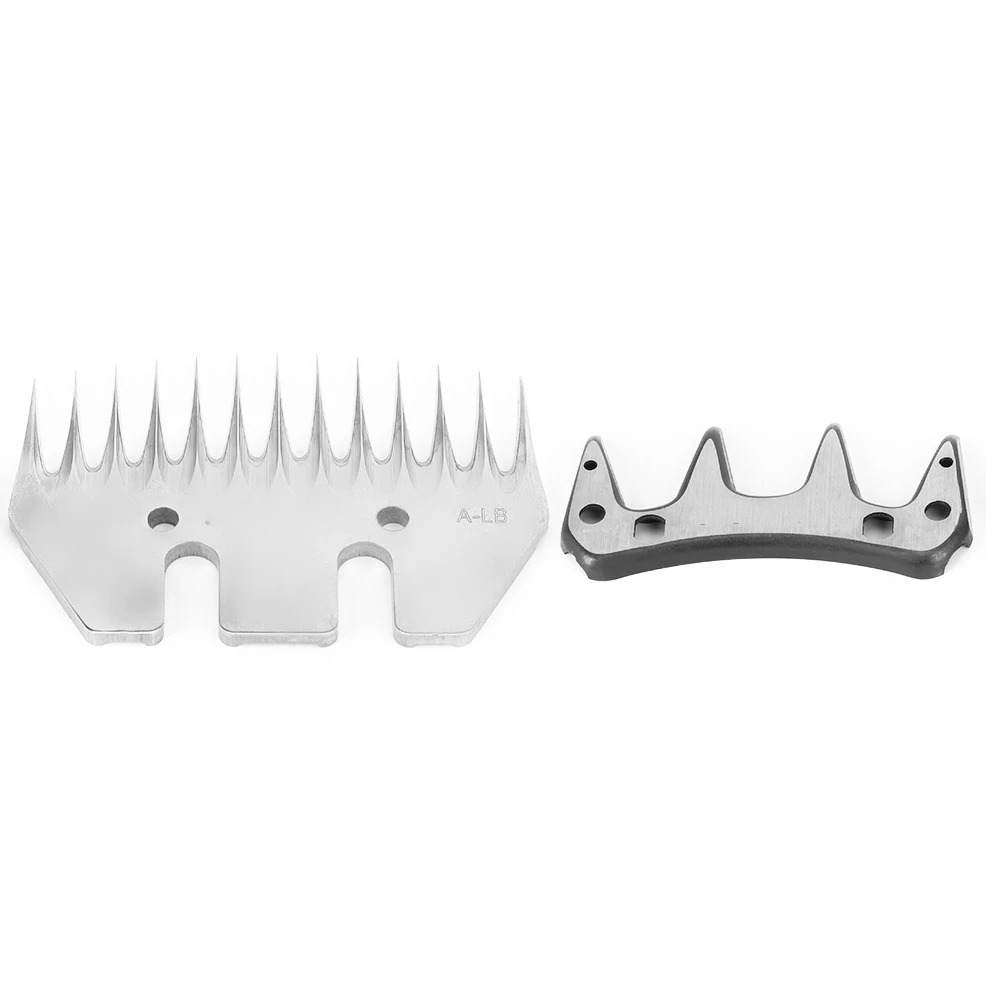 Stainless Steel Sheep Clippers Blade High Hardness Cutting Shearing Cutter Replacement(13 Tooth Straight Blade (+ Swing Blade) )