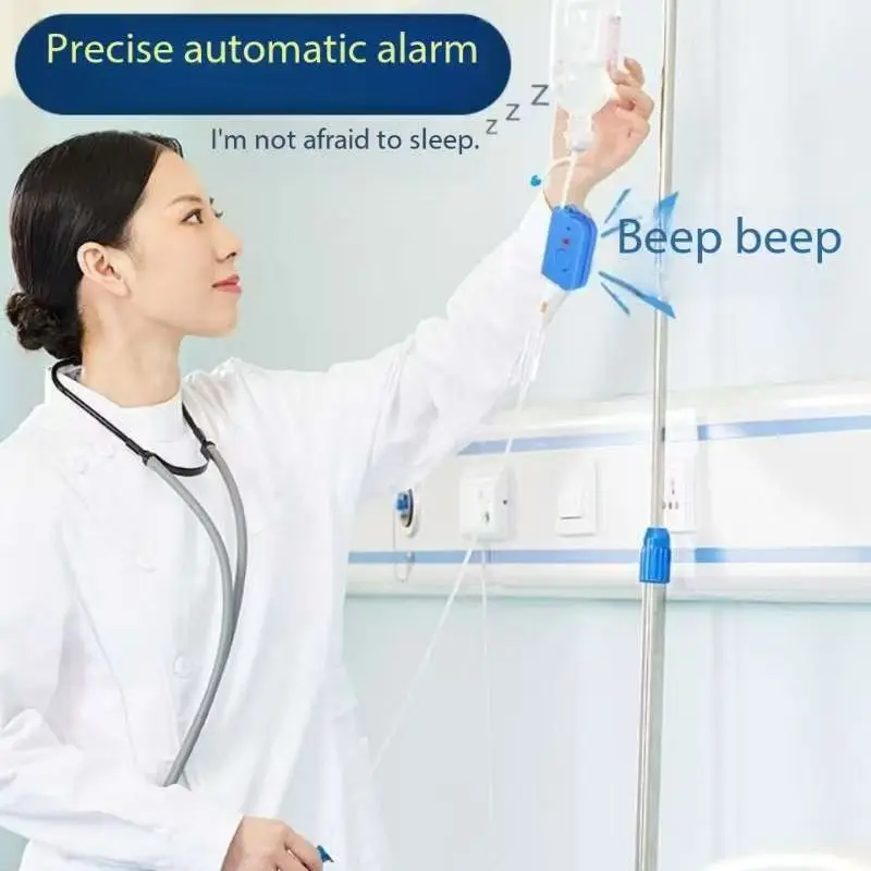 5pcs USB Rechargeable Infusion Alarm IV Drip Reminder Safety Monitoring Tool