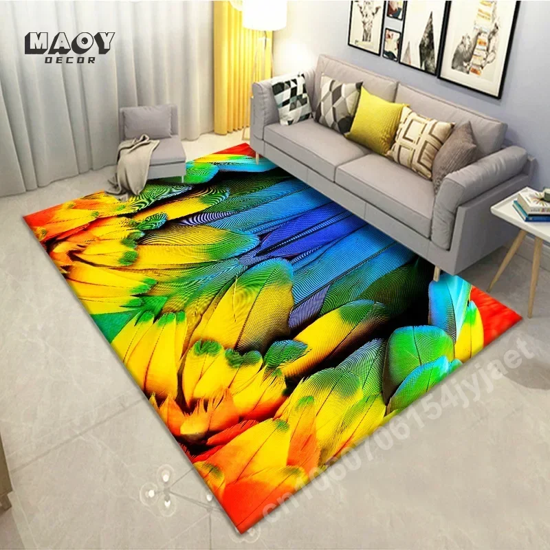 Feather Series Carpet for Living Room Sofa Coffee Tables Area Rugs Anti-Slip Indoor Entrance Mat Lounge Bedside Home Decoration