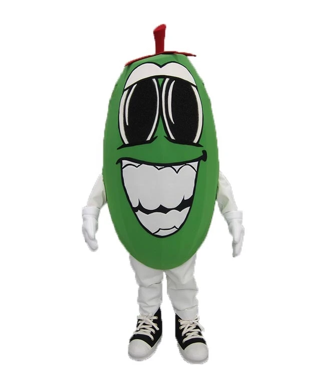 Disfraz de Mascota de pimiento verde personalizado, disfraz de fantasía, kits de cosplay, vestido de fantasía de Mascota, personaje de dibujos animados, N31841