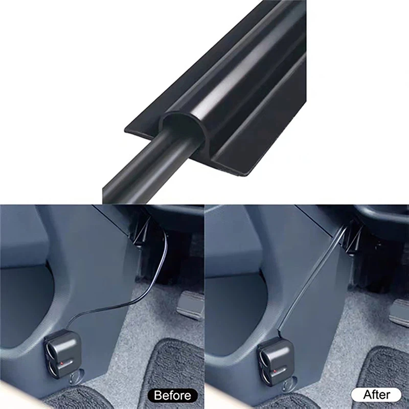4/8-Piece Car Interior Cable Sleeve Protector – Universal Wire Organizer Clips For Hidden Cable Management