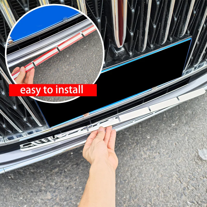 

2pcs for Ousado H5 2023-2025 Front Grille Lower Moulding Air Inlet Mouldings Decorative Bright Strip Hongqi