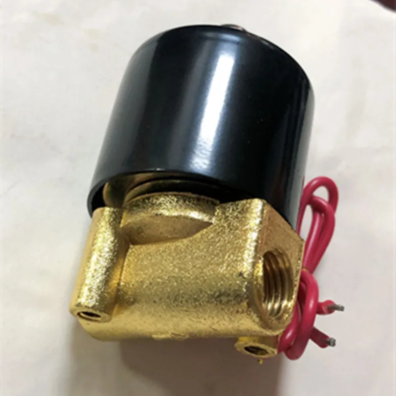 1/4 Inch Electric Brass Gas Solenoid Valve 2 Way Pneumatic Gas Valve Lpg / Ng Normally Closed Valve