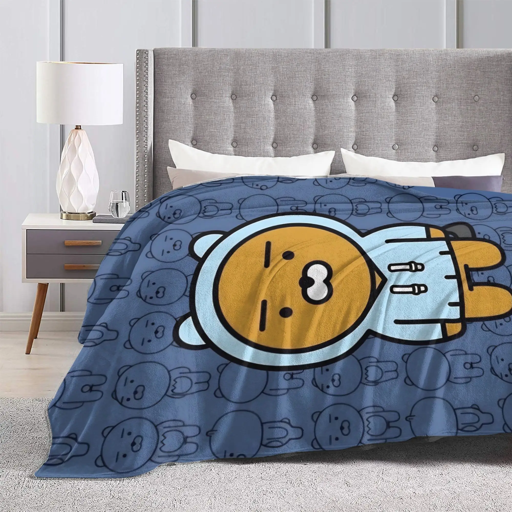 K-Kakaos F-Friends ريان بطانية سوبر لينة موضة أفخم الفراش يلقي للسفر في الهواء الطلق مكتب الفانيلا المفرش غطاء السرير