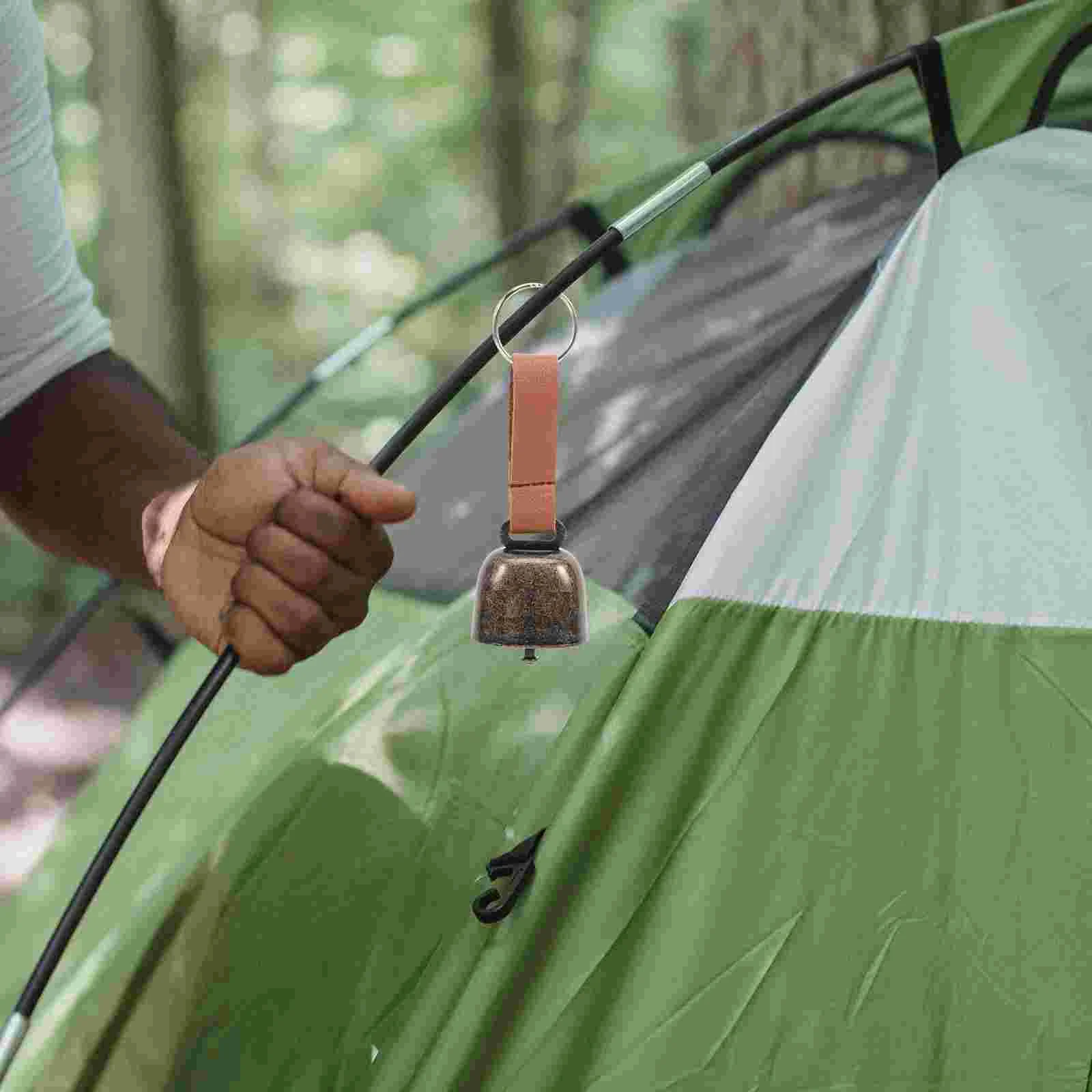 2-teilige Bärenschutzglocke, Vintage-Glocken, Wandern für Rinder, Ornamente im Freien, zum Aufhängen, Camping, Überlebensausrüstung