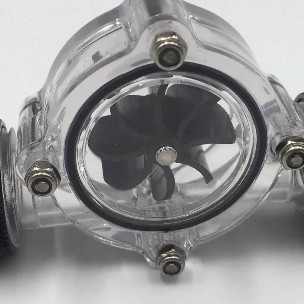 Available G1/4 Inch Flow Indicator,Clear Main Body,Black Blade,Matte Black Pc Computer Water Cooling System Flow Meter Indicator