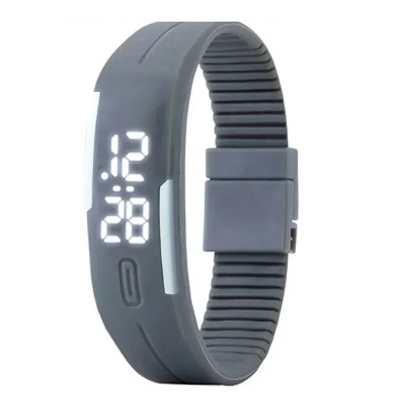 Reloj electrónico deportivo con correa De silicona para hombre y Mujer, pulsera Digital con pantalla LED, diseño sencillo y a la moda, ideal para