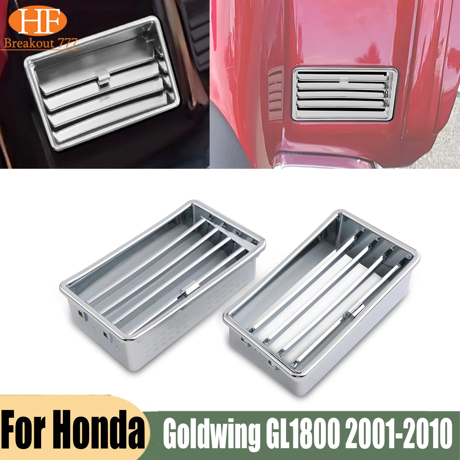 For Honda Goldwing GL1800 2001-2010 Motorcycle Left & Right Lower Fairing Fresh Air Vents