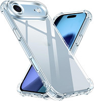 Ultra-Thin Airbag Transparent TPU Shockproof Case For iPhone 17 Air 16e 16 Pro Max Plus Cover Clear Shell Coque Fundas