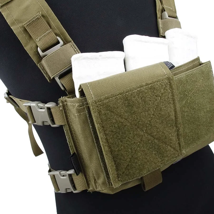 

TMC Lightweight Khaki Tactical Vest SS Modular Chest Rig Chest Hanging