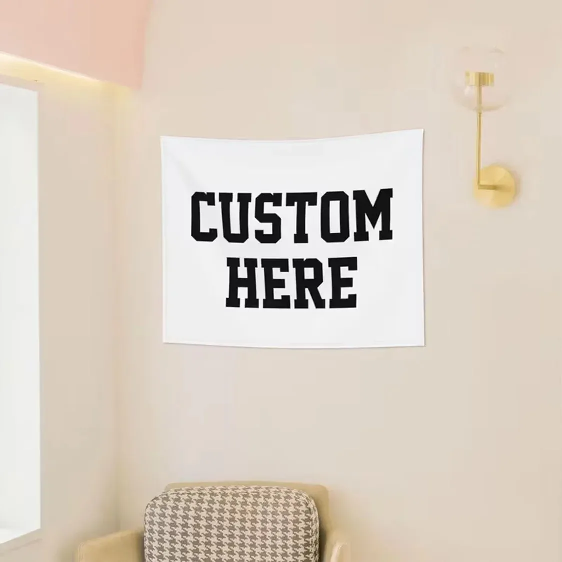 VIKAMA 1pc Customizable Personalized Tapestry With Photos And Text, For Birthday, Wedding, Halloween, Christmas, Party