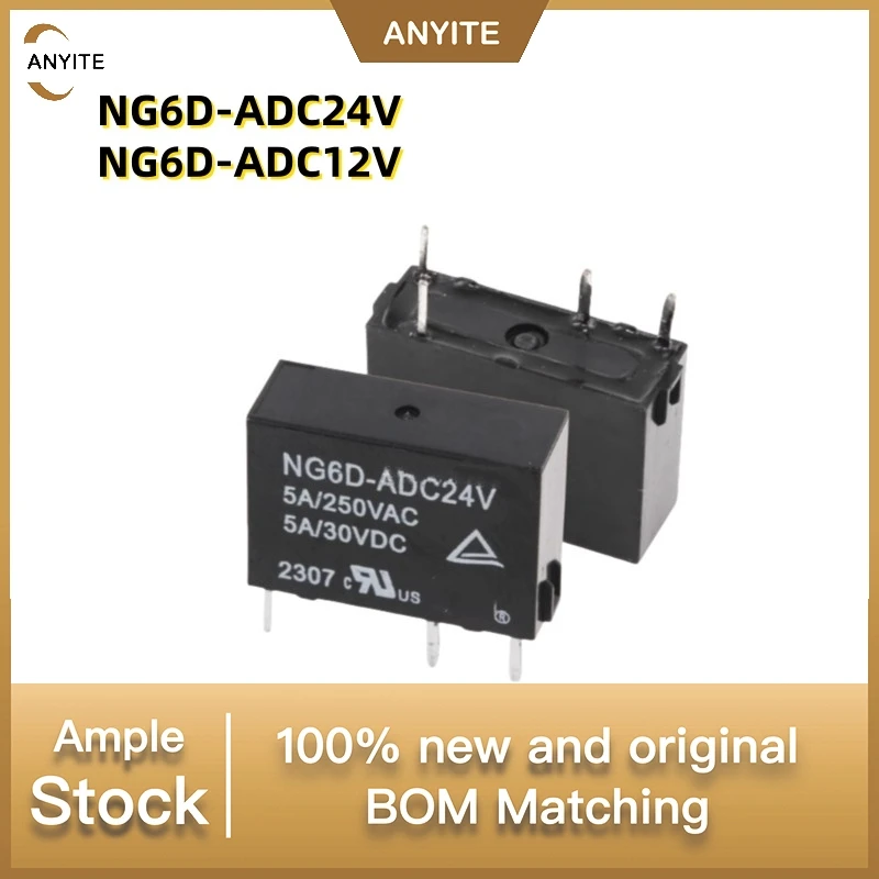 New 10Pcs/LOT  NG6D-ADC24V    Substitute  G6D-1A-ASI-12VDC      NG6D-ADC12V  Substitute G6D-1A-ASI-12VDC    NG6D 4PIN 5a