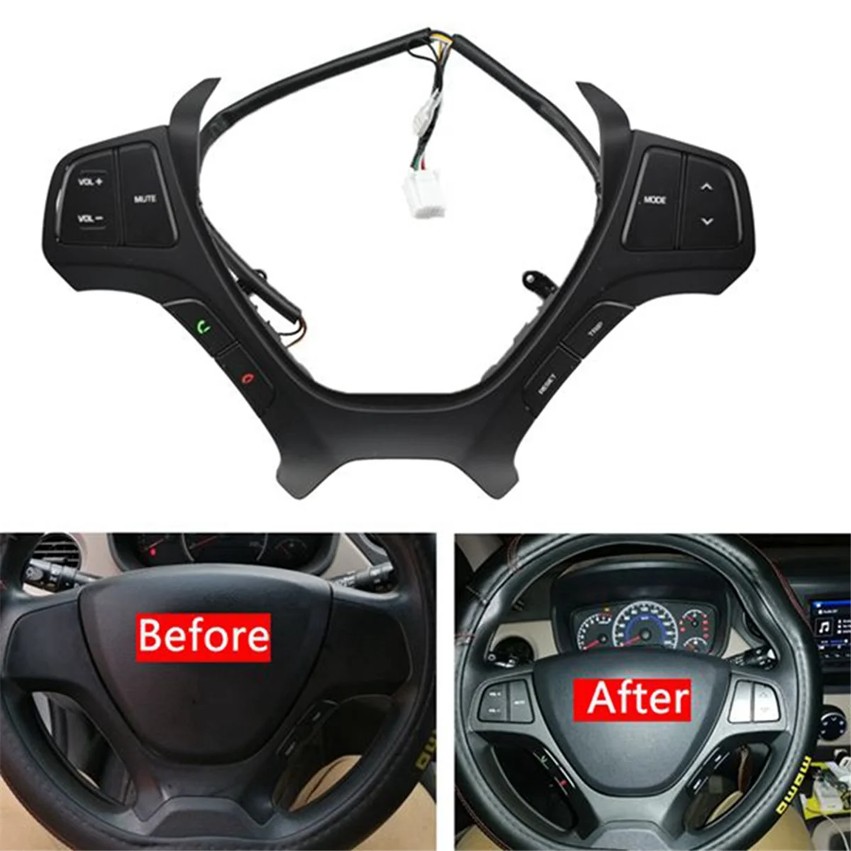 Interruttore del volante dell\'auto per Hyundai I10 2014 2015 2016 2017 pulsante di controllo Audio del volante