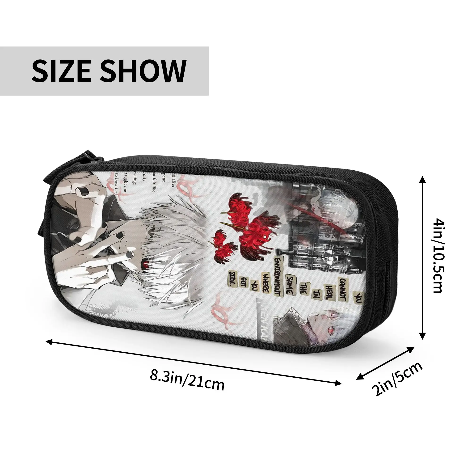 Custom Halloween Tokyo Ghoul Kaneki Large Capacity Bags for Child  School Pencil Bag for Boys Gilrs Kids