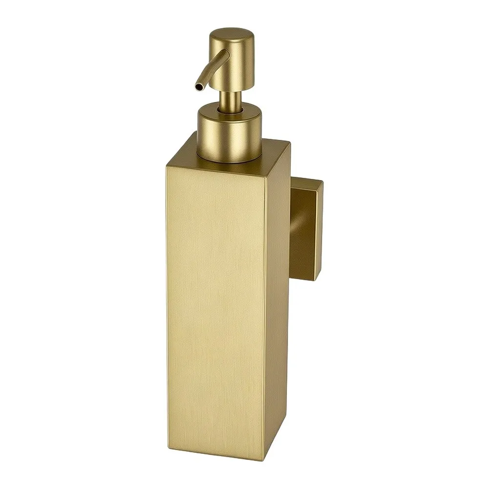 For Modern Home Decor Shower Gel Pump Kitchen Hand Soap Pump Sturdy Stainless Steel Holder Brushed Gold Soft Pressing Hand Pump