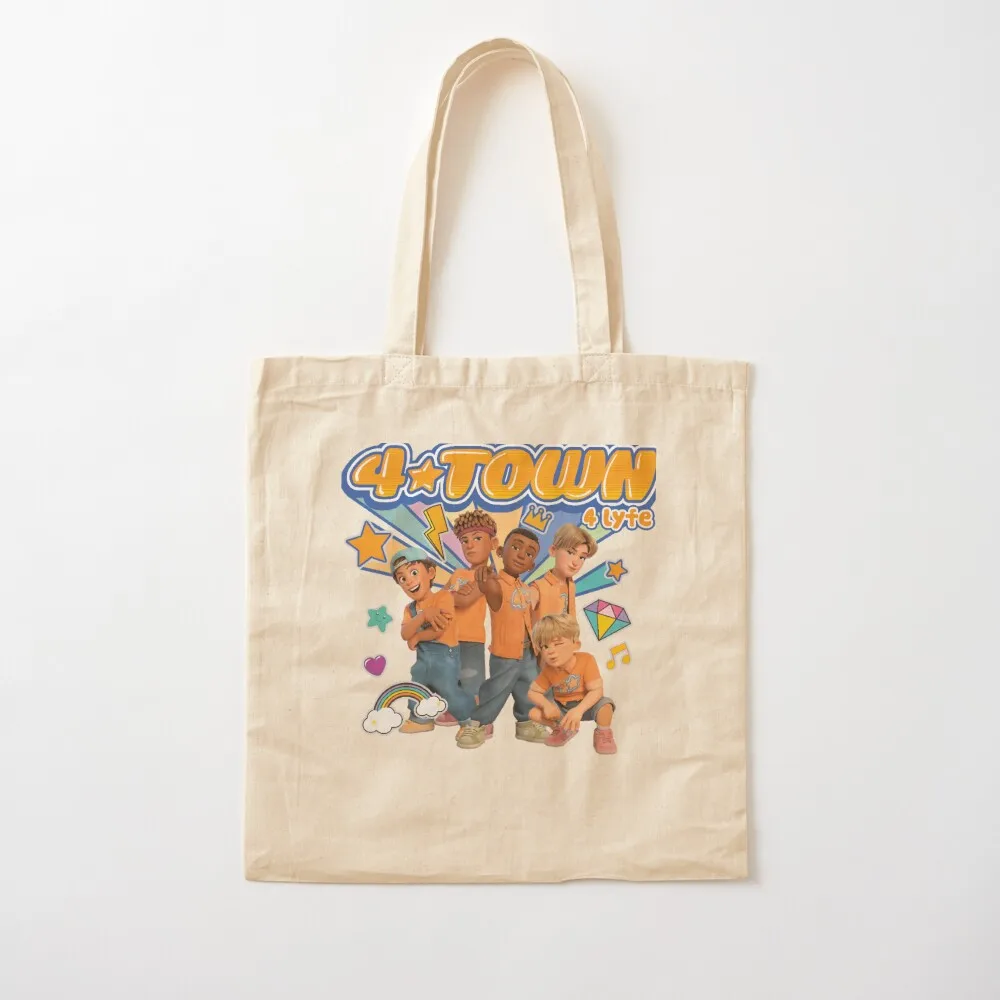 Best Friends 4* Town Lyfe Boy Band Music Cartoon Tote Bag Custom bag reusable grocery bags tote bag canvas