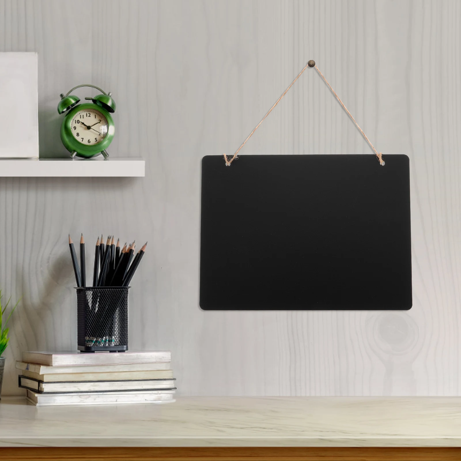 

Chalkboard Sign Decoration Hanging Wall Marker Medium Size Reusable Double Sided Blackboard Display Notice Board