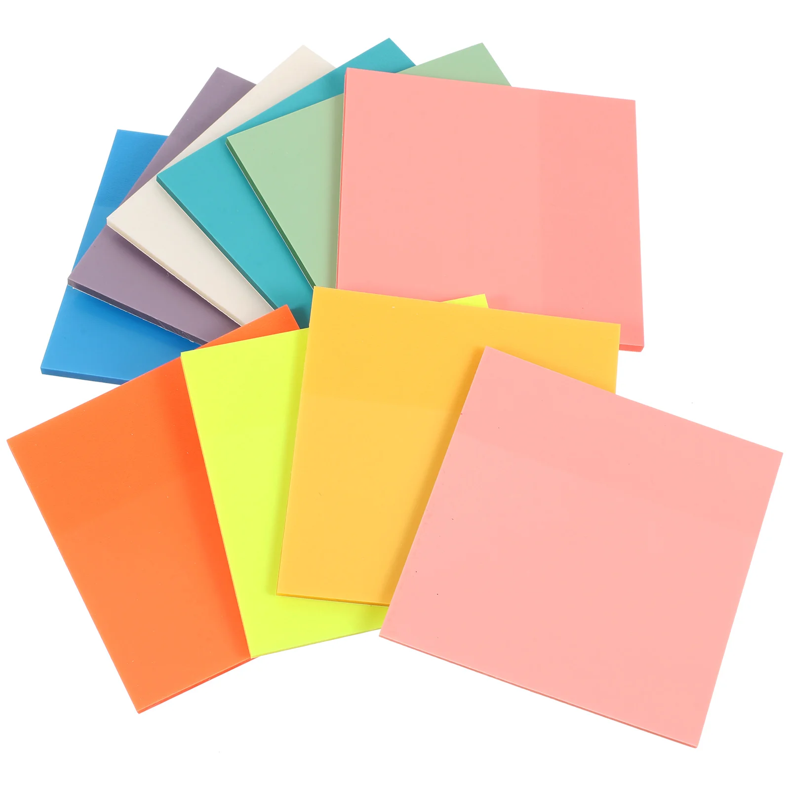 

10 Books Note Paper Stickers Transparent Self Adhesive Notes Supplies PET Memo Pad School Essentials Book Annotation Files Use