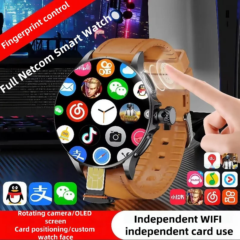 

GoldenSpike GT200 Smart Watch 1.95'' Amoled 750*750 HD Resolution Telescopic Rotary Camera Touch encoder Android 10.0 Smartwatch