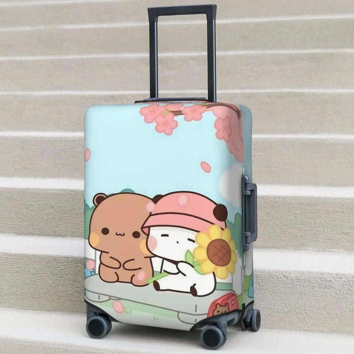 

Bubu Dudu Cute Cartoon Bear Character Suitcase Cover Kawaii Panda Holiday Business Strectch Luggage Accesories Protection