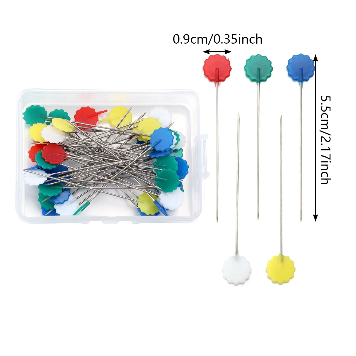 50/100Pcs Dressmaking Pins Embroidery Patchwork Tools Fixed Pin Button Pin Patchwork Pin For Sewing Positioning DIY Accessories