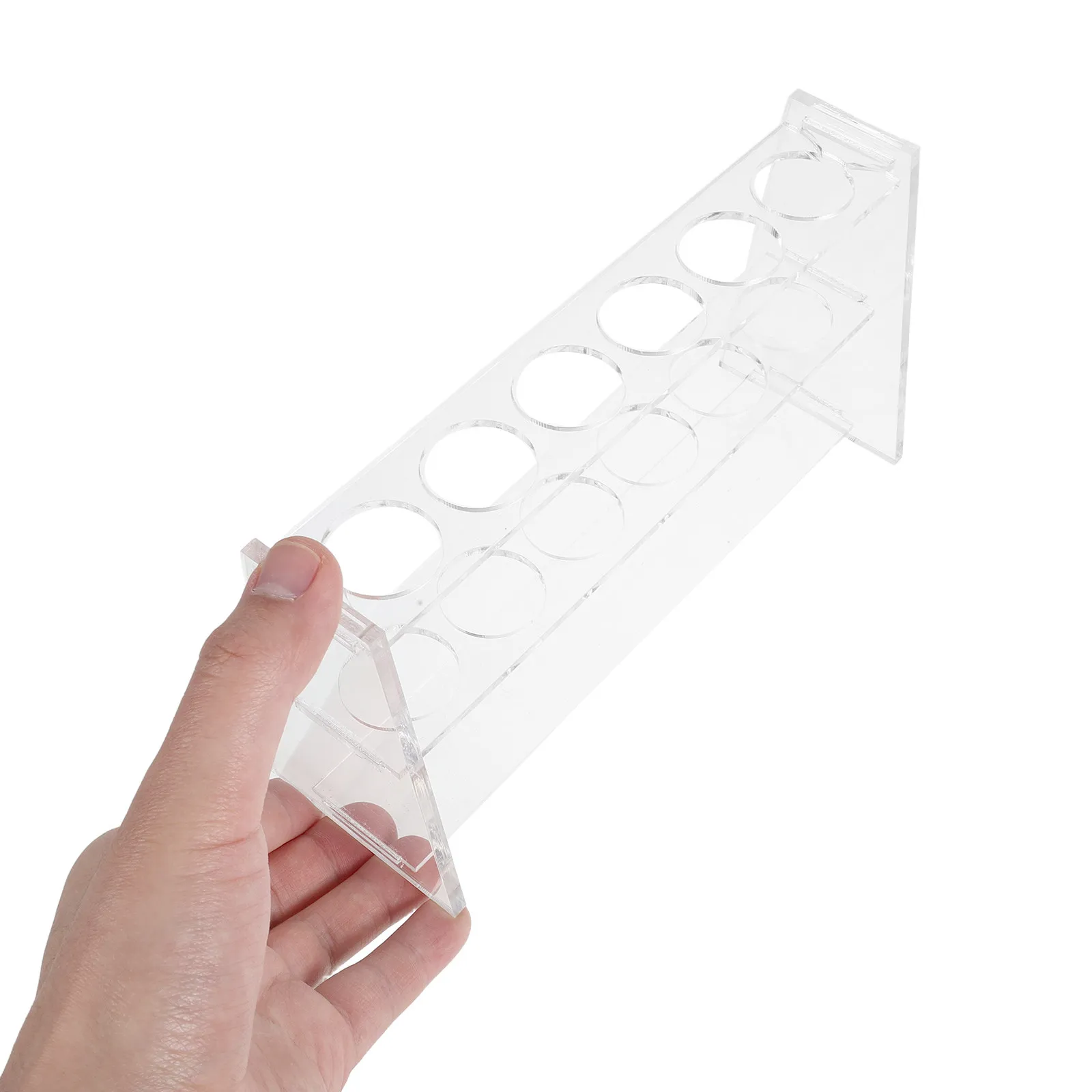 Propagation Tube Holder Rack Transparent Acrylic 6 Slots 26Mm Dia Hydroponic Test Tube Organizer Plant Display Stand for Lab