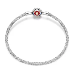 Original 925 Silver Bracelets Bangles Chinese Tradition Spring Festival Clasp Beads Charms Bracelet For Women DIY Jewelry Gift