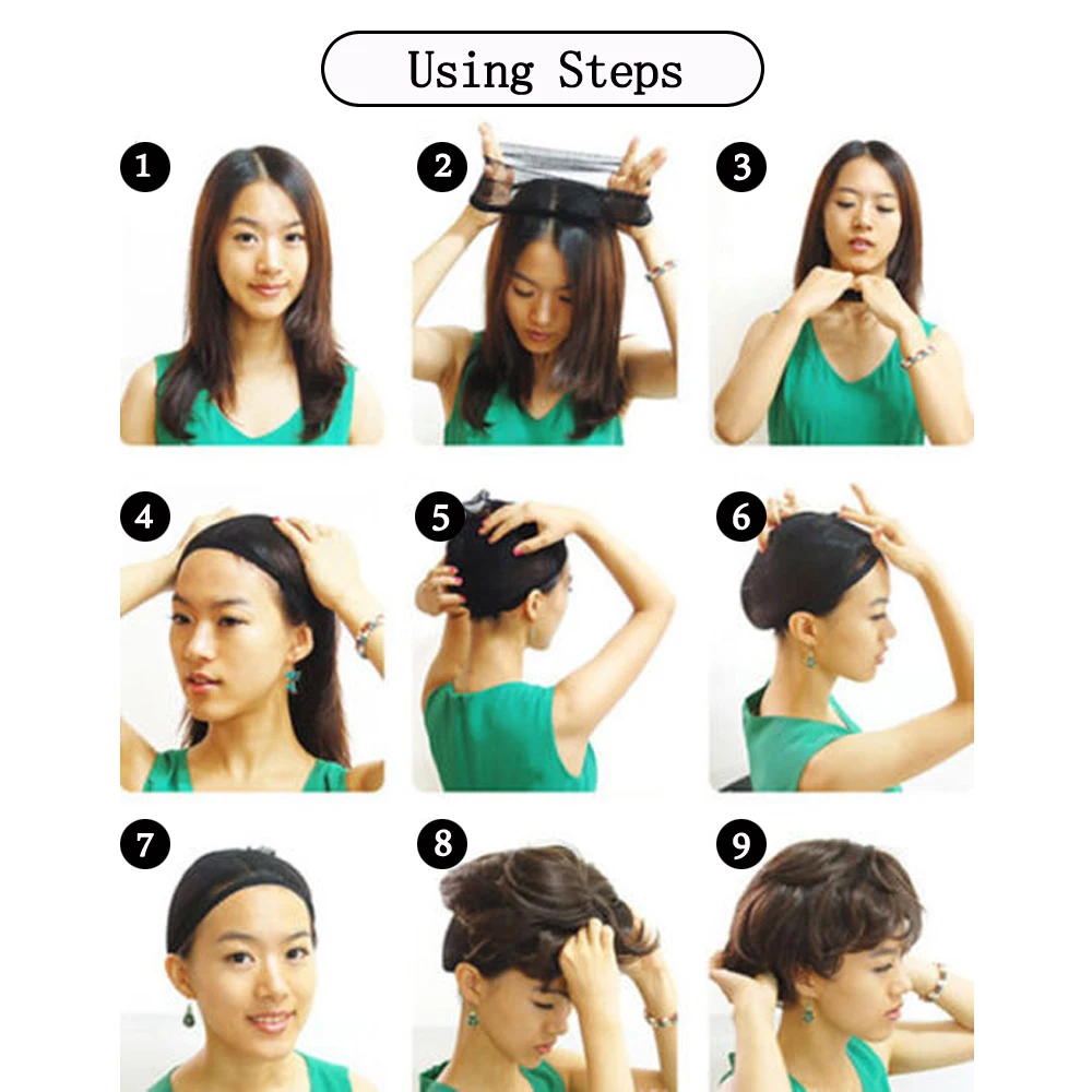 Redes para el cabello superiores, peluca tejida de malla de buena calidad, abierta en una sola punta, red elástica de pelo negro para hacer gorras de rejilla para mujer