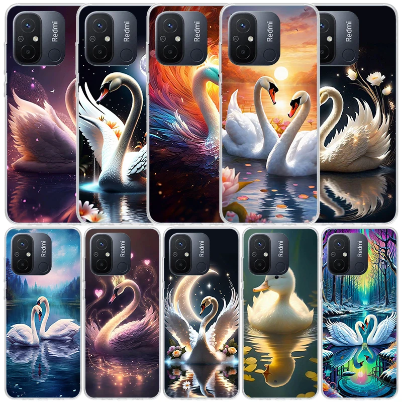 White Swan Grace Art Silicon Call Phone Case For Xiaomi Redmi 12 12C 10 10A 10C 9 9A 9C 9T 8 8A 7 7A 6 6A K60 K20 K40 Pro S2 K30