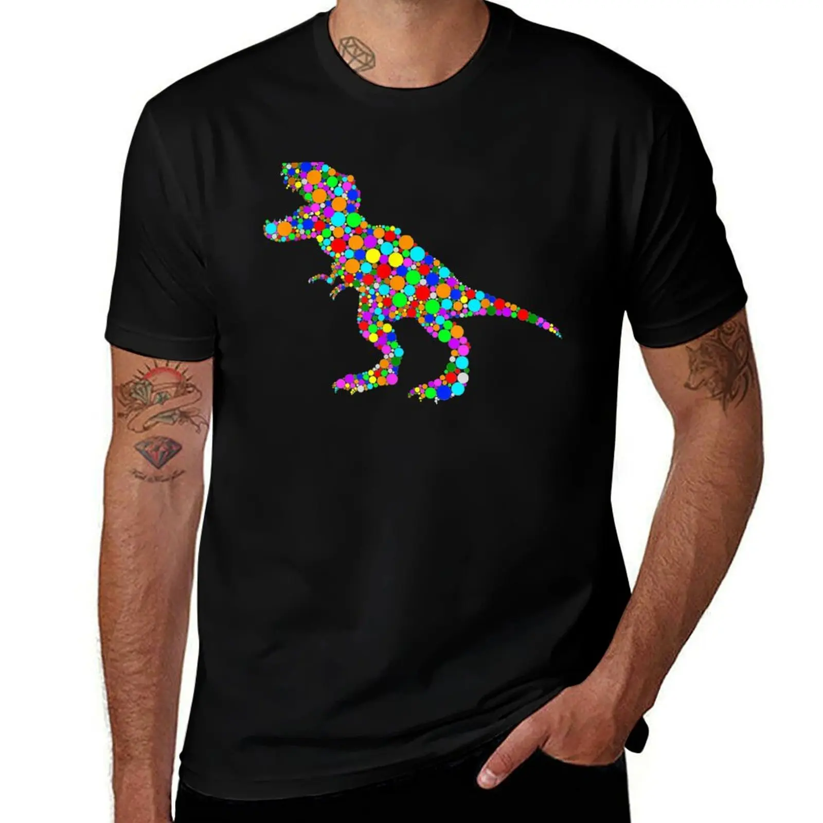 Dot T-Rex Dinosaur Lovers International Dot Day Tee T-Shirt Worker Basic Short Sleeve Tee T-Shirt