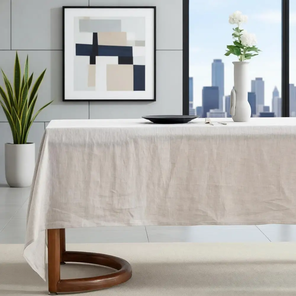 

Прямоугольная скатерть из натурального льна 84x60 — идеально подходит для столовой, свадеб и праздников, можно стирать в машине для легкого ухода