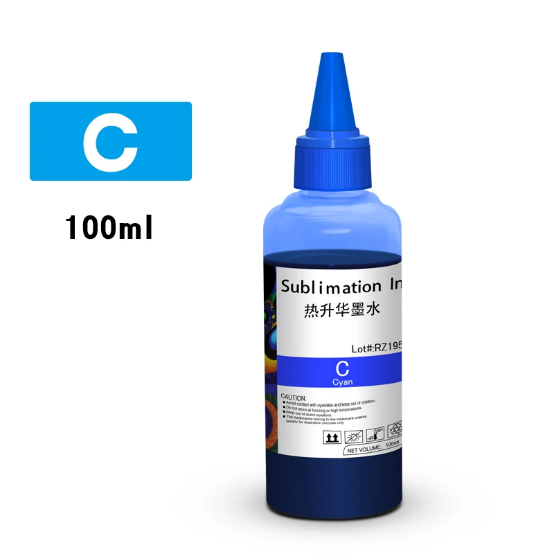 Colorsun 100ML*6 Sublimation Ink For Epson DX5 DX6 DX7 XP600 L805 L1800 4720 i3200 Printhead 6 Colors Sublimation InK