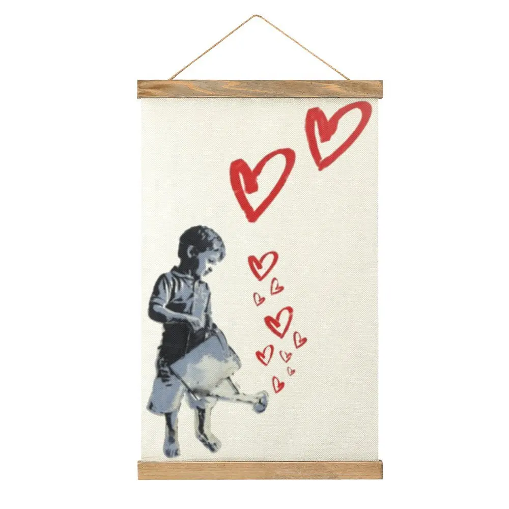 

Banksy Style Urban Street Art Child Love Classic Mural Hotel Picture Hanging Canvas Hanging Picture Funny Graphic Nerd Style Dec