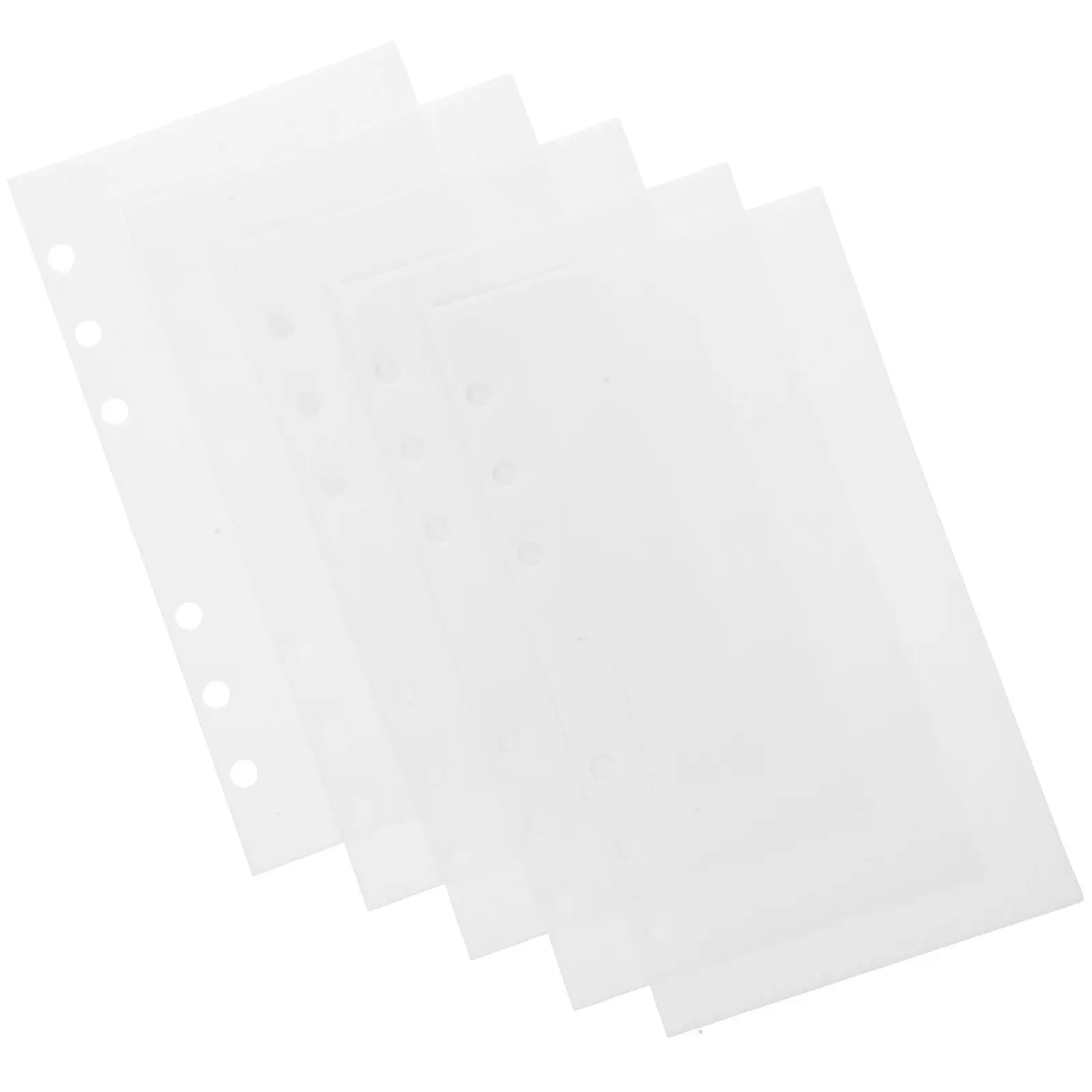 

5Pcs Binder Inserts Portable Budget Accessories Clear Loose Leaf Budget Pockets for Receipts Bank Cards Business Cards Storage