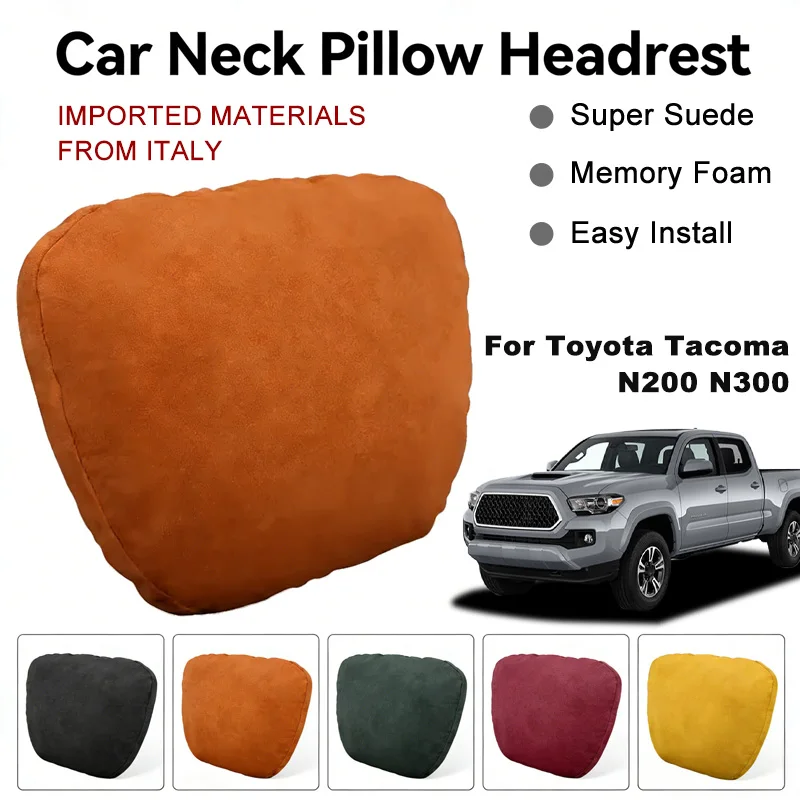

Italy Suede Car Neck Rest Pillow For Toyota Tacoma N200 N300 Seat Head Neck Support Cushion Auto Interior Accessories