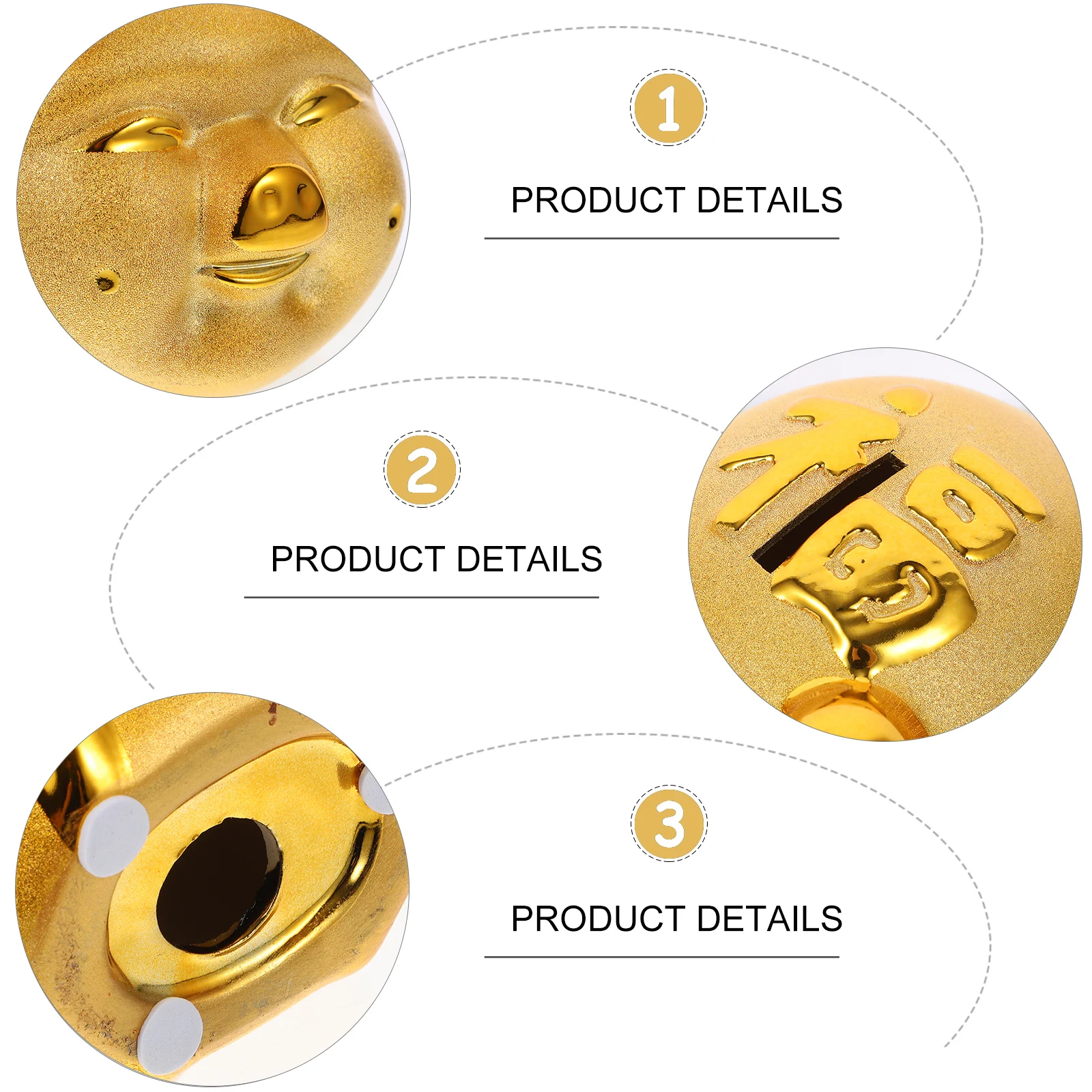 

Golden Piggy Bank Resin Durable Coin Storage Box Money Box Birthday Gift Home Desk Decoration Piggy Bank for Coin Sotrage