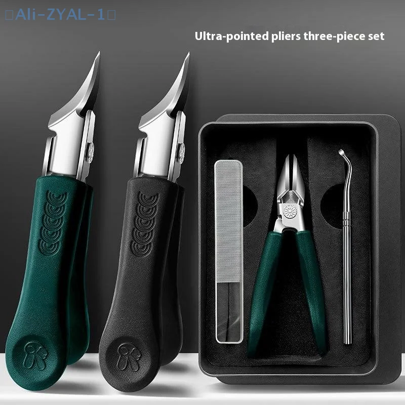【ZYAL-1】1Pcs Slanted Pointed Nail Clippers Anti-Splash Thick Nail Clipper Toenail Pliers Nail Scissors Nail Care Tools