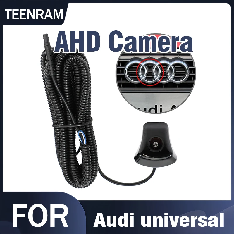 

TEENRAM for Audi Universal 150° AHD Car Front View Camera Night Vision OEM Vehicle Front Cameras Parking Monitoring Waterproof