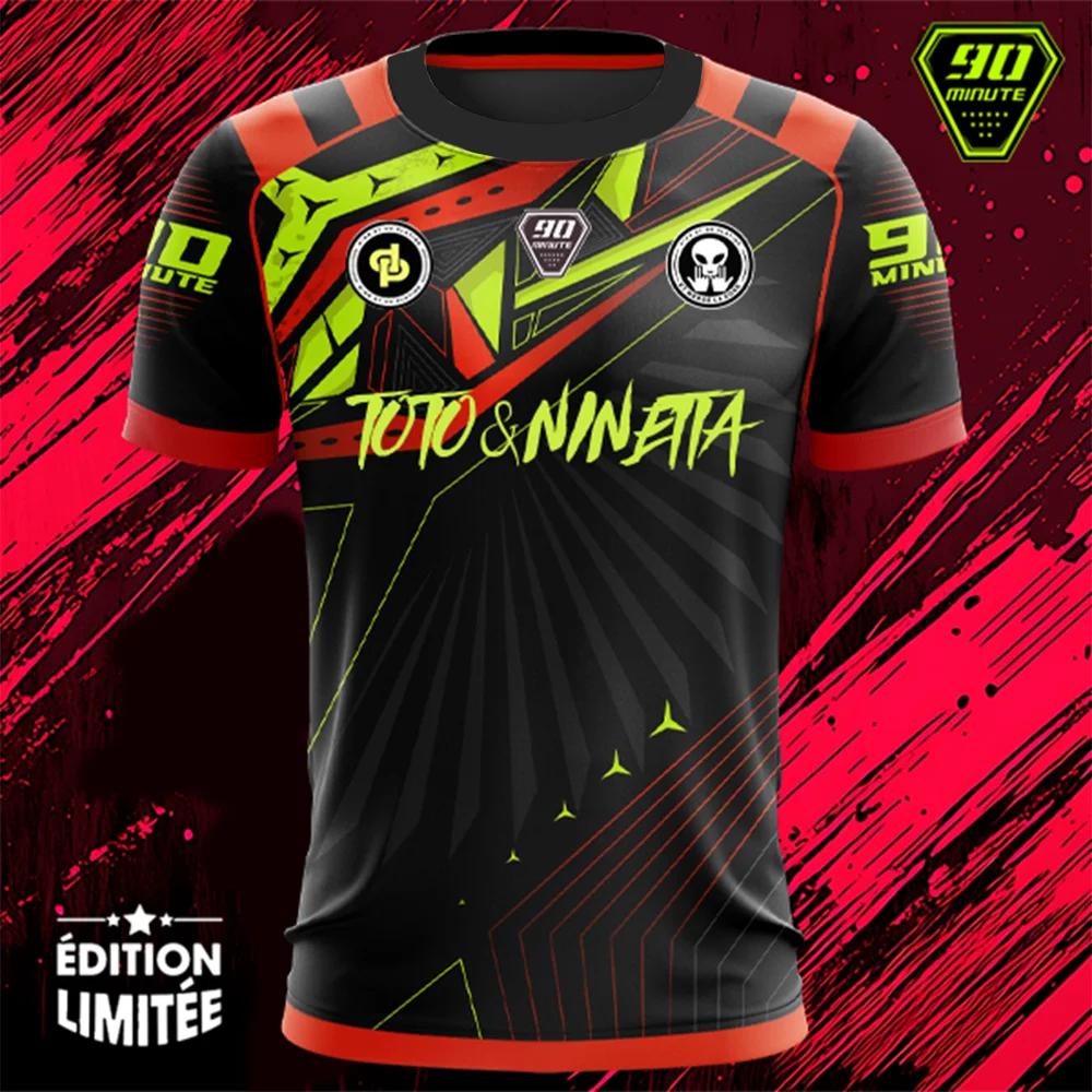 

“2025 Unisex 90MINUTE Jersey! High-Viz Green-Orange + Bold ‘TOTO 7’—Summer’s Must-Have for Radical Athletic Chic!”