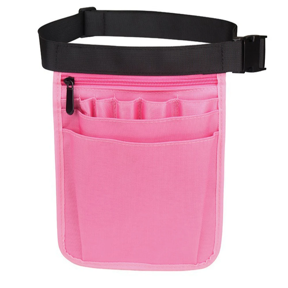 Borsa da cintura regolabile Borsa portaoggetti impermeabile nera Tasche multiple per attrezzi Chiusure con cerniera Fibbie resistenti
