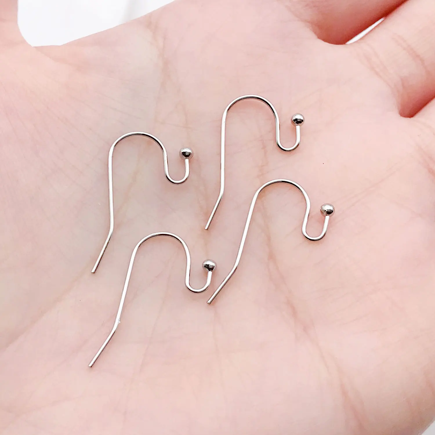 50pcs 12*21mm 18K Real Gold Plated Brass French Ear Clasps Hooks For DIY Bracelet Necklace Earrings Jewelry Making Accessories