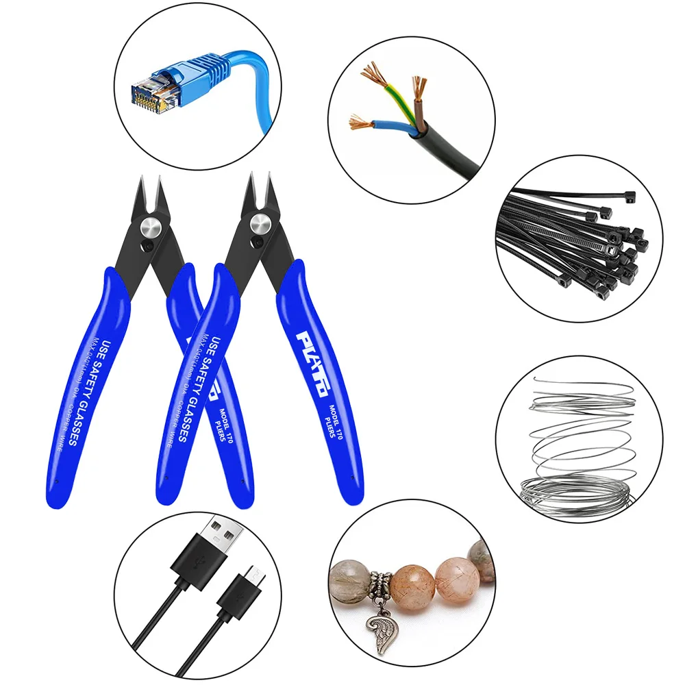 1/5/10Pc  Pliers Multi Functional Tools Electrical Wire Cable Cutters Cutting Side Snips Flush Stainless Steel Nipper Hand Tools