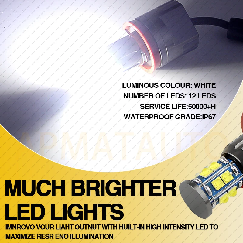 H8 LED عيون الملاك ماركر ضوء هالة حلقة لمبة لسيارات BMW E81 E82 E87 E88 E90 E92 M3 E93 E60E70 X5 E71 X6 X6M E89 Z4 اكسسوارات السيارات #4